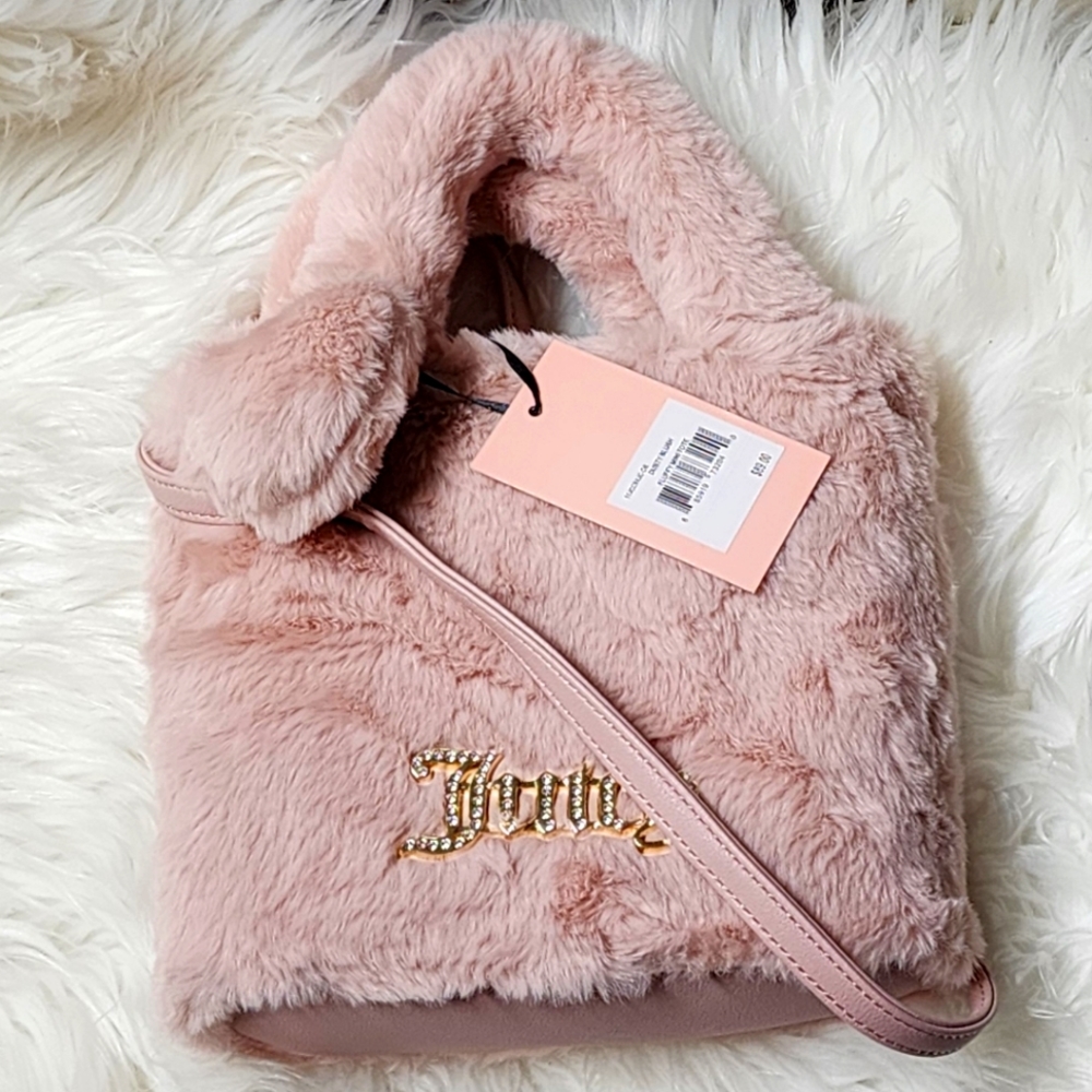 Juicy Couture Pink Fluffy Mini Tote Bag